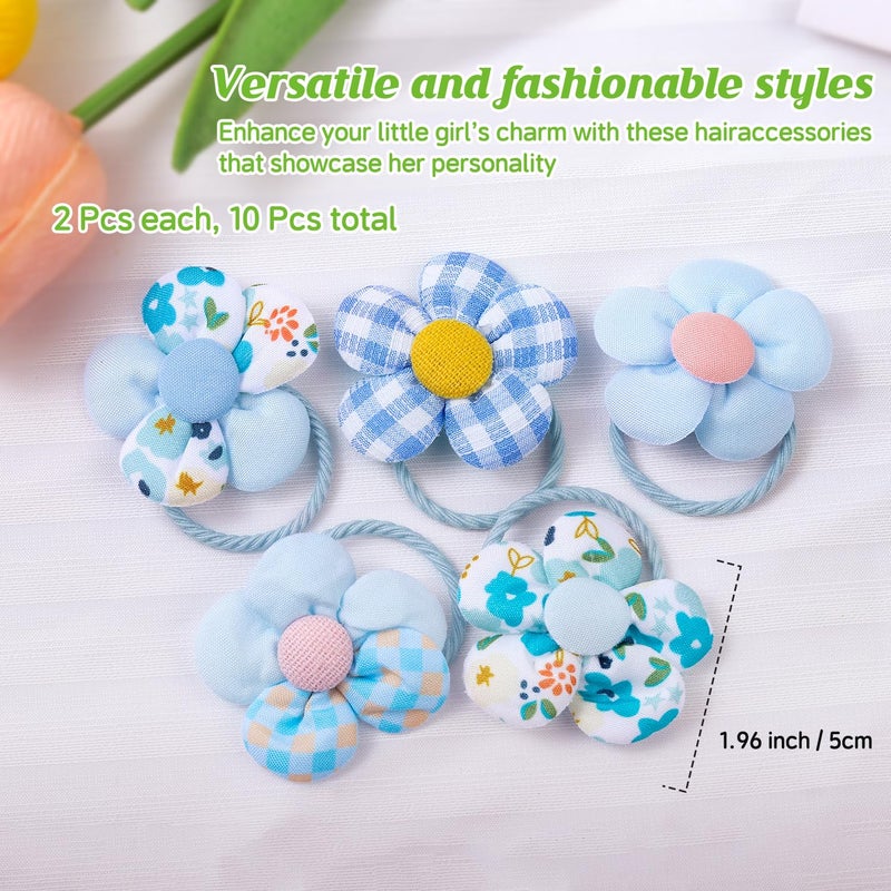 Cherocito 400 Pcs Baby Girls Hair Accessories Set,Baby Girls Hair Ties,Flower Bows Rubber Bands,Hair-friendly Hair Clip,Soft Elastic Hair Bands,Claw Clip(Green) - Image 2